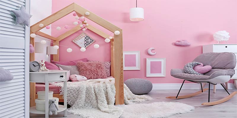 طراحی اتاق کودک - دکوراسیون اتاق خواب دخترانه